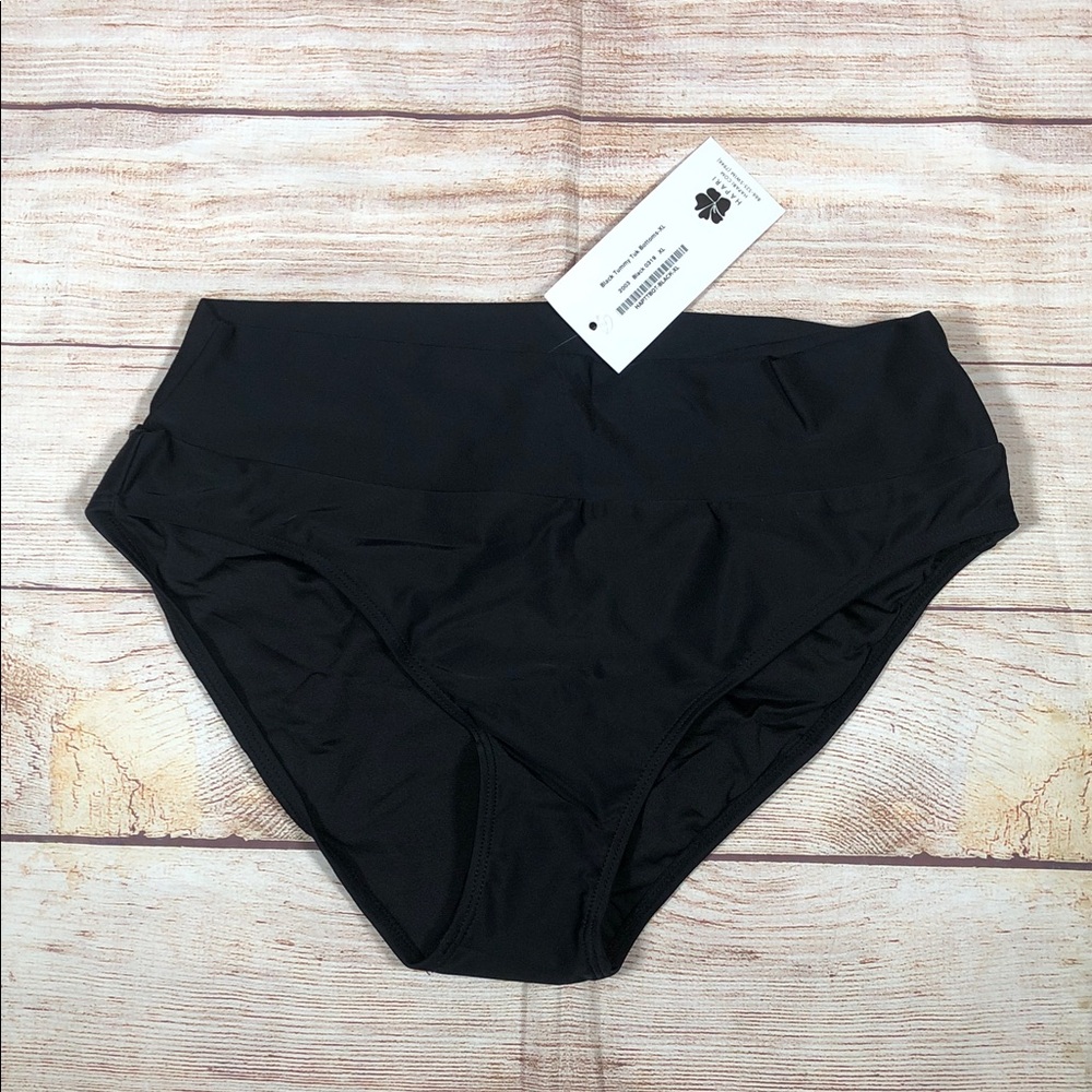 Hapari Black Tummy Tuk High Waist Bikini Bottom